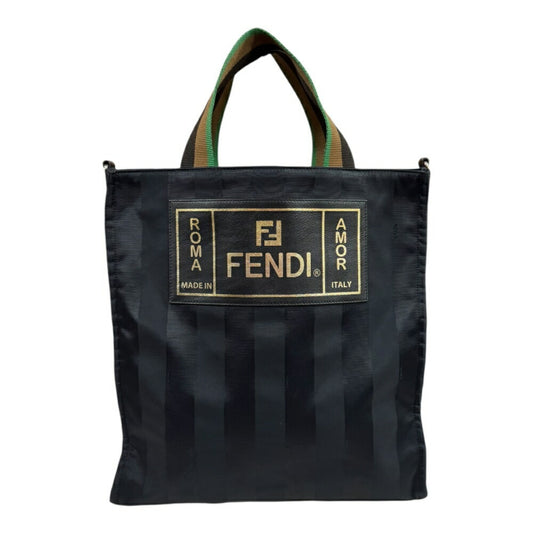 Fendi Nylon Black Tote Bags