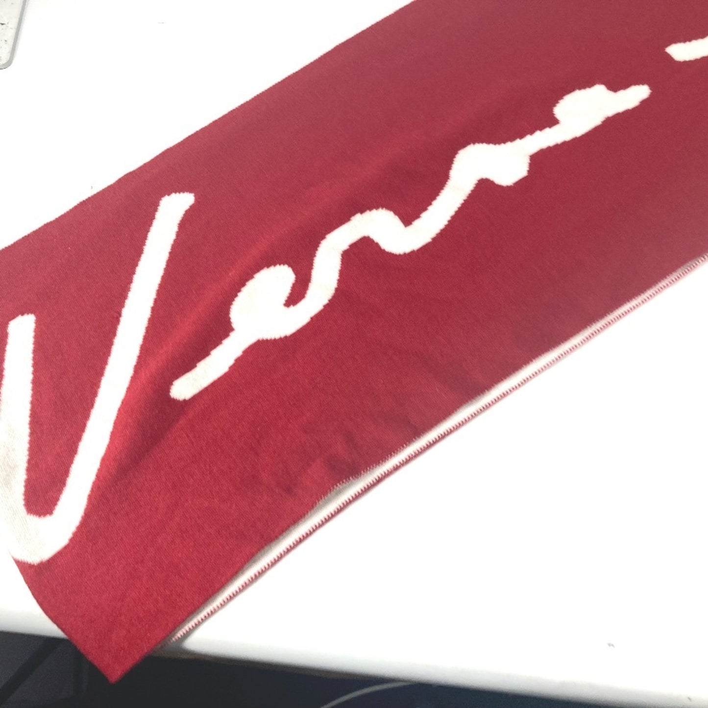 Versace Wool Red Scarves