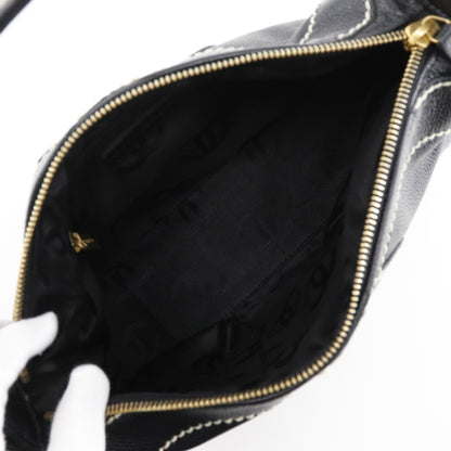Chanel Calfskin Black Shoulder Bags