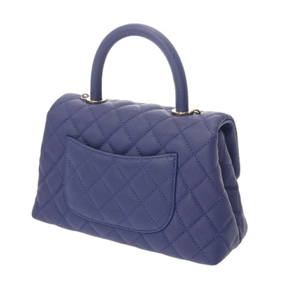 Chanel Calfskin Purple Handbags