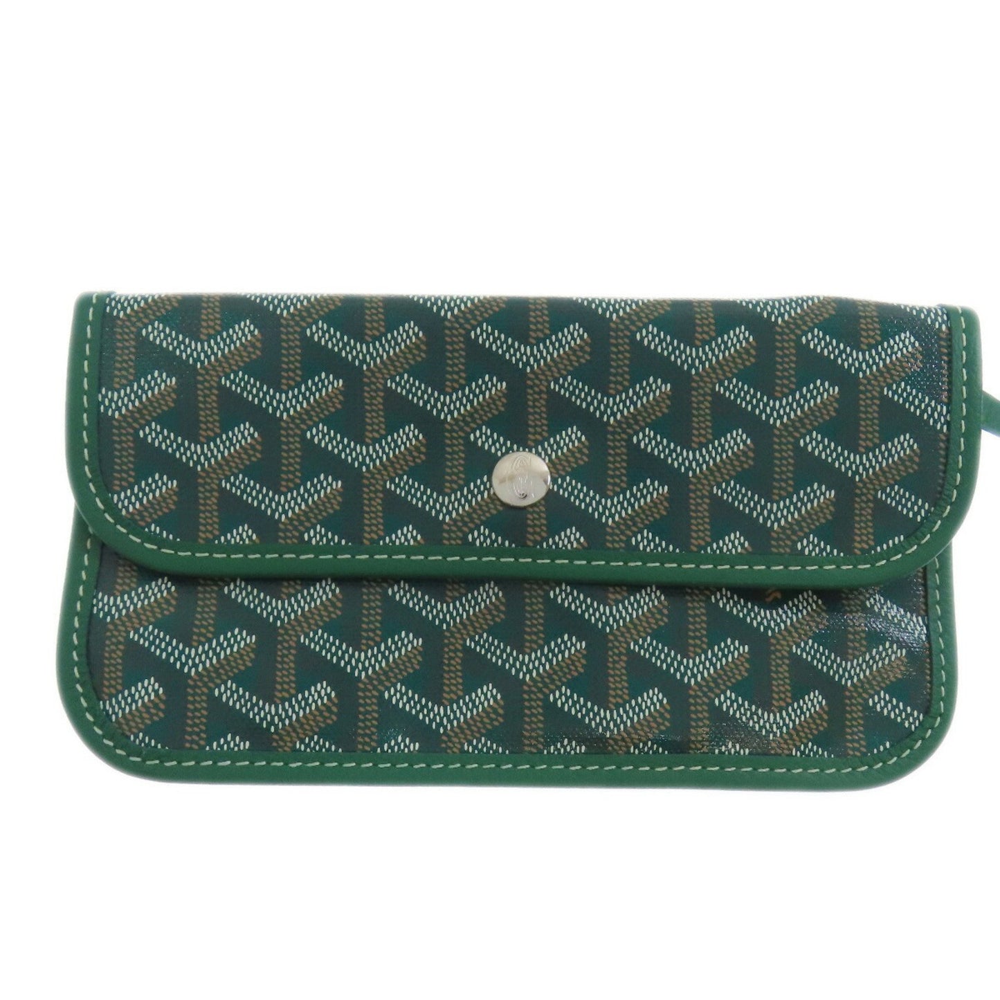 Goyard Coated Canvas Green Tote Bags