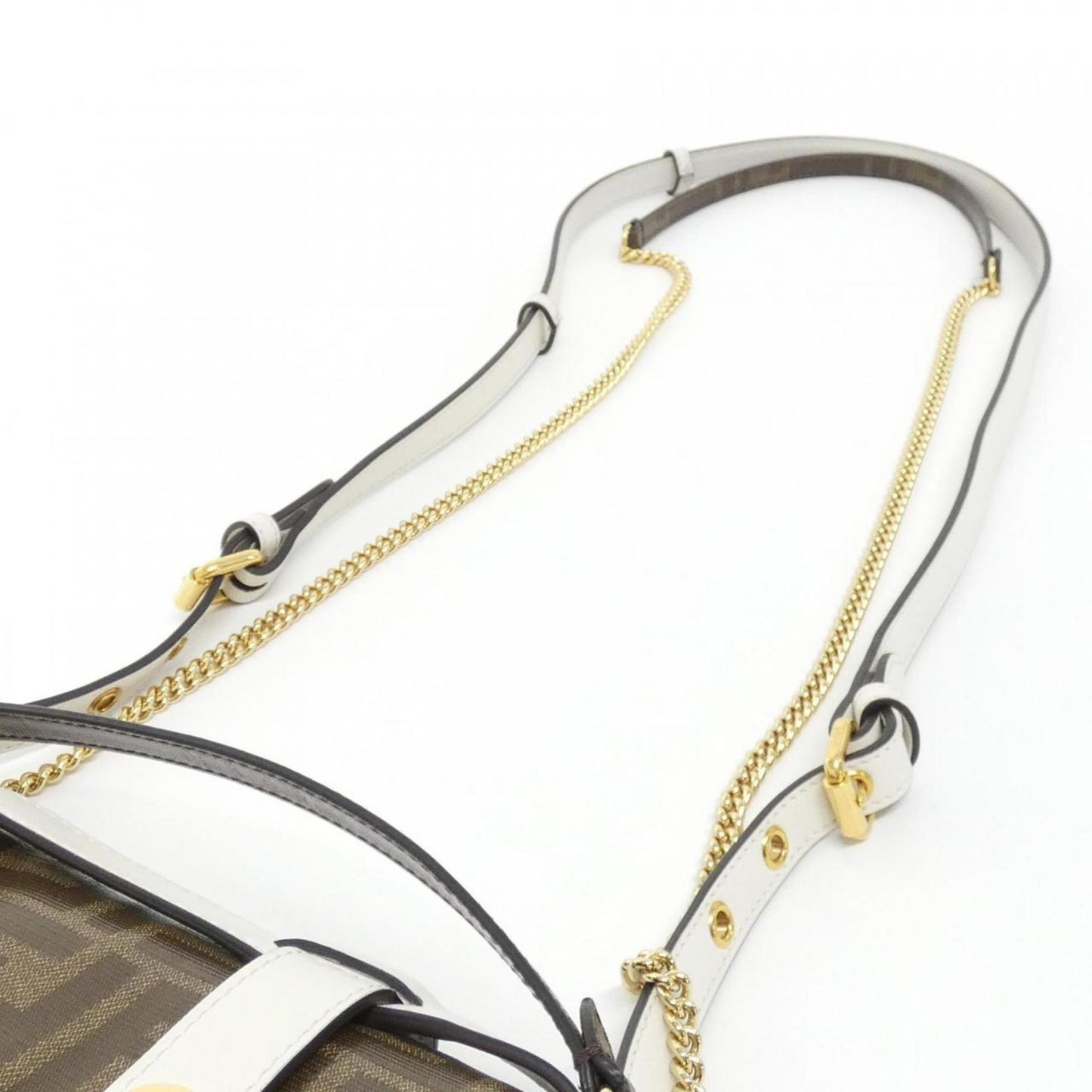 Fendi Coated Canvas Brown Shoulder Bags
