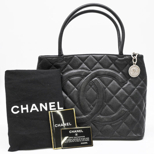 Chanel Calfskin Black Handbags