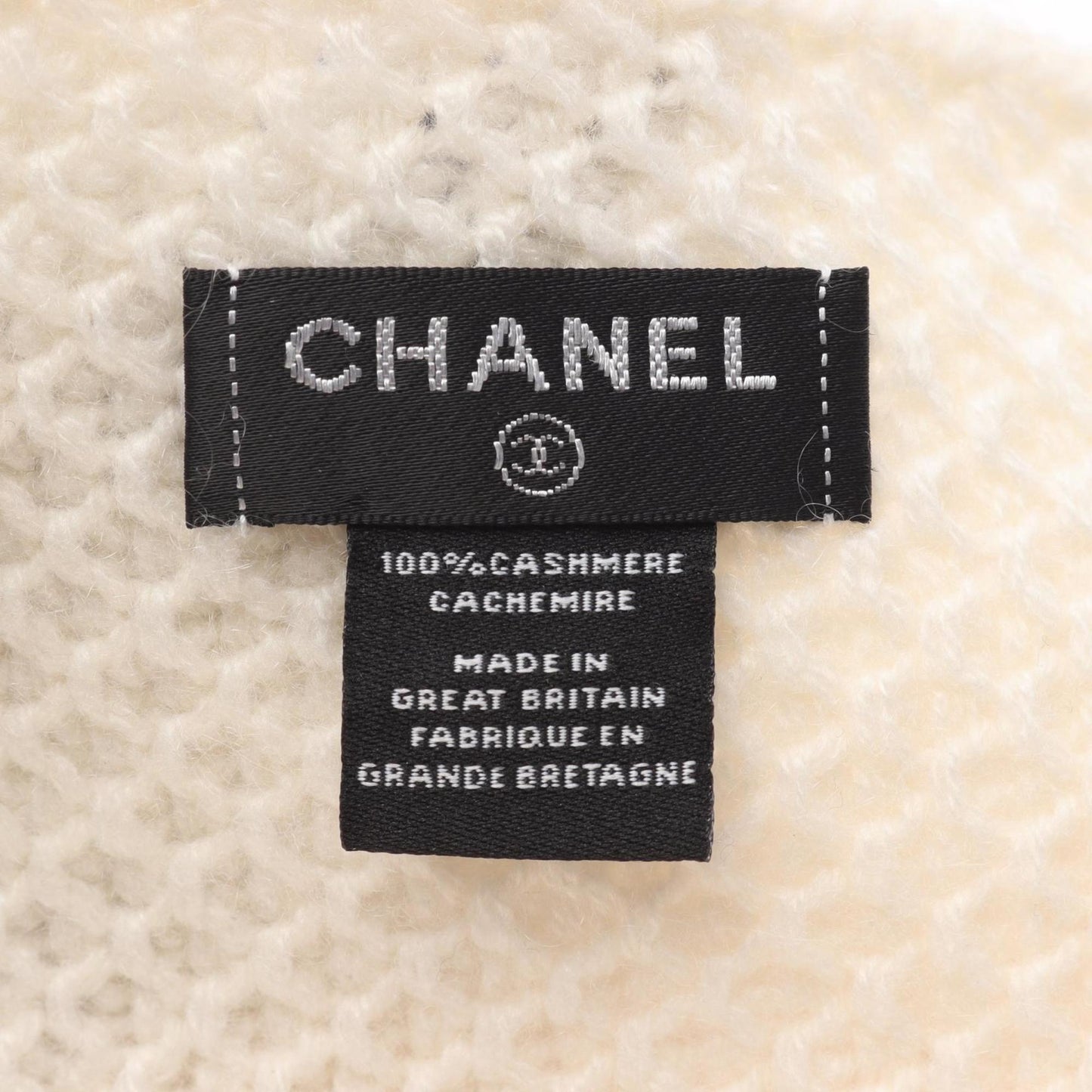 Chanel Cashmere White Scarves