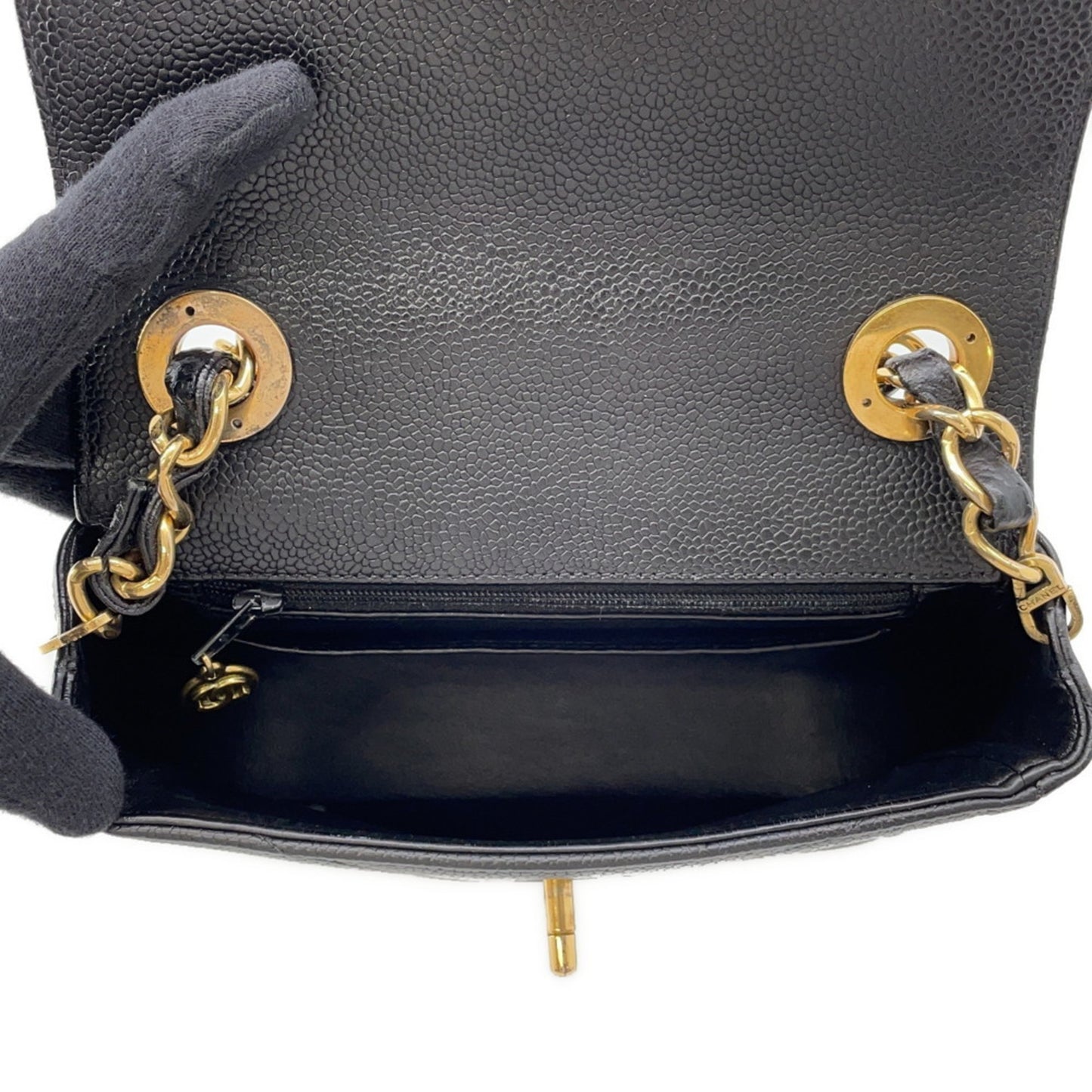 Chanel Calfskin Black Shoulder Bags
