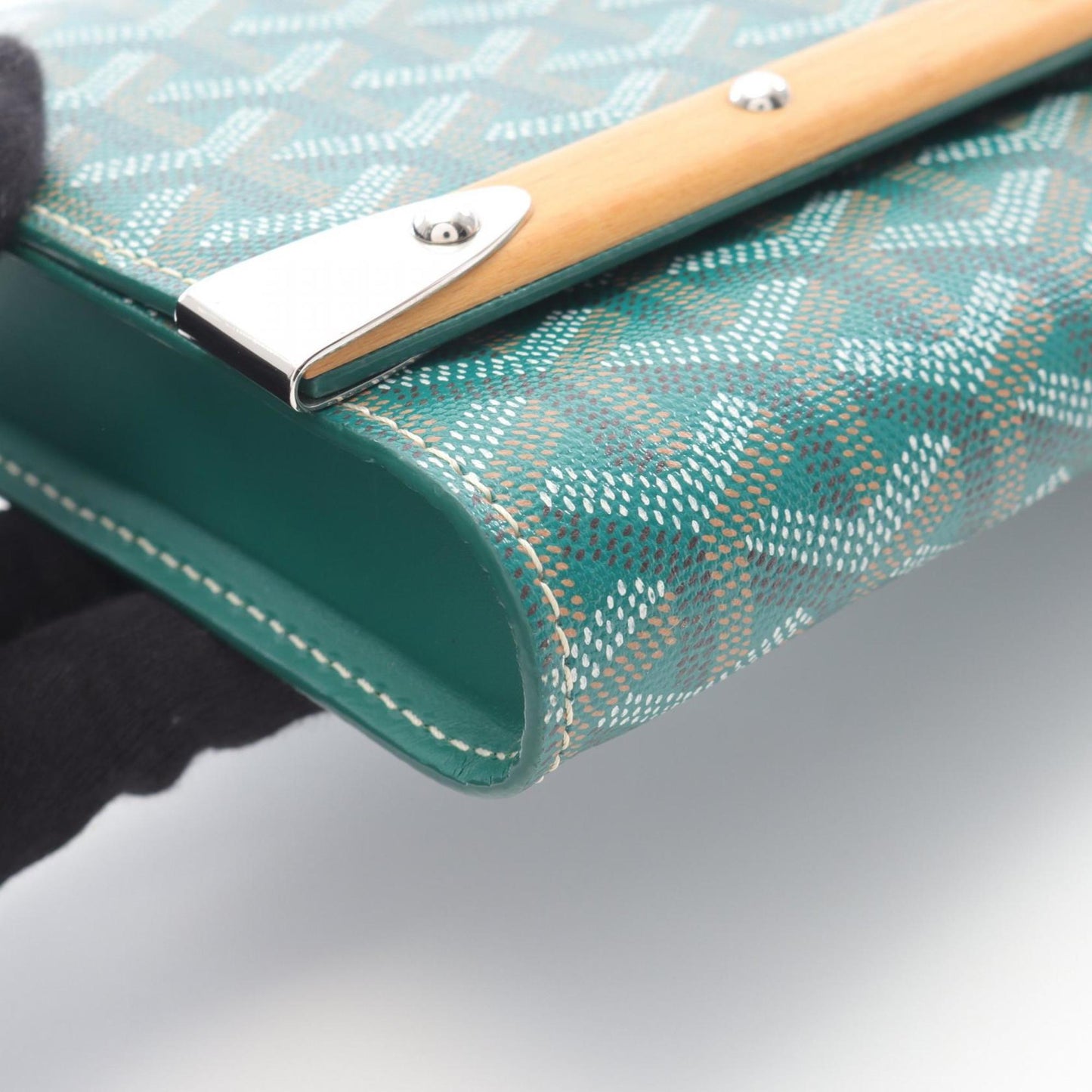 Goyard Coated Canvas Green Clutch Bags