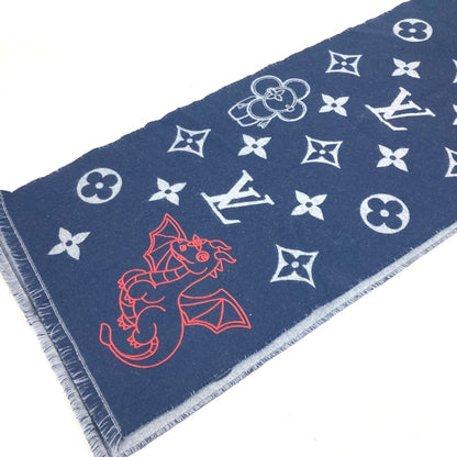 Louis Vuitton Wool Blue Scarves