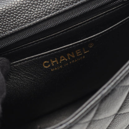 Chanel Calfskin Black Shoulder Bags