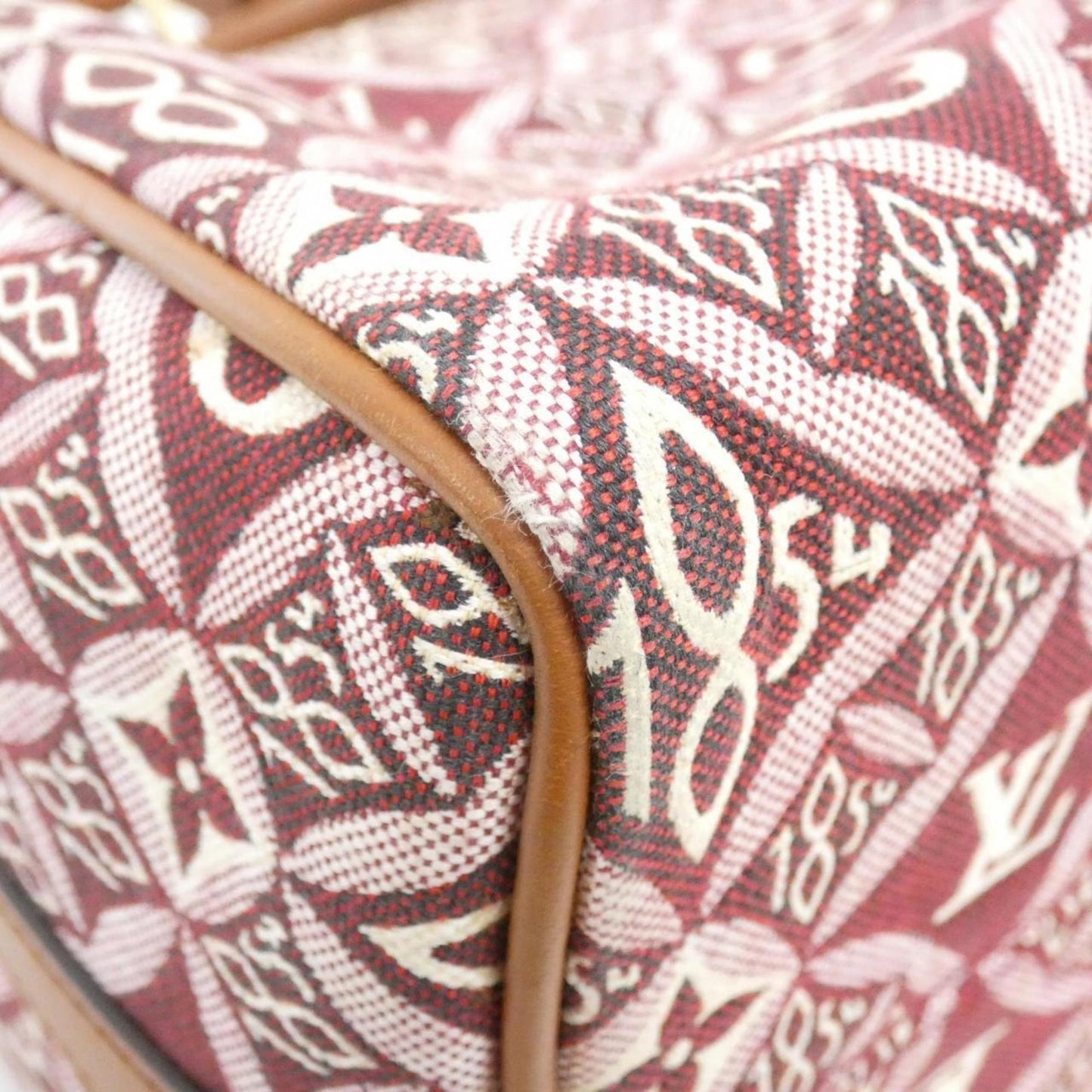 Louis Vuitton Woven Fabric Red Travel Bags