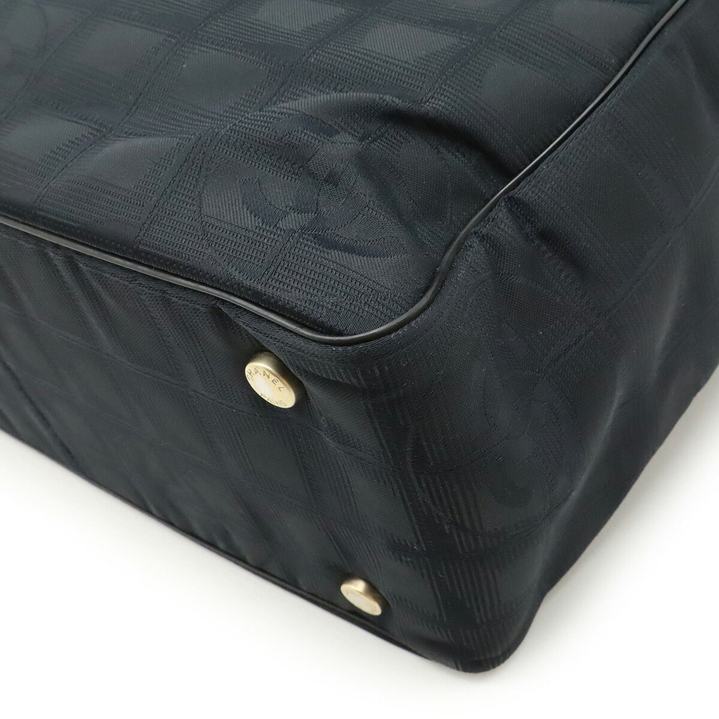 Chanel Woven Fabric Black Shoulder Bags