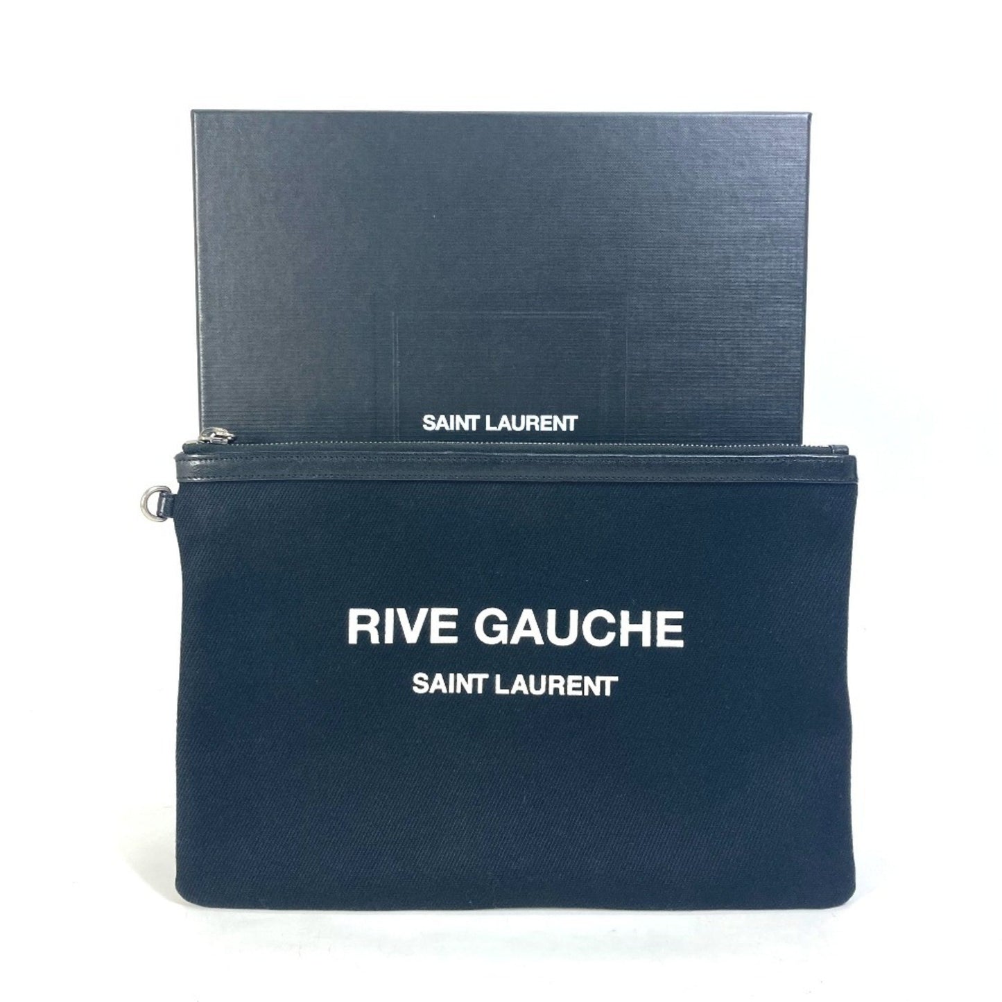 Saint Laurent Canvas Black Clutch Bags