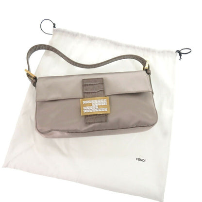 Fendi Satin Gray Handbags