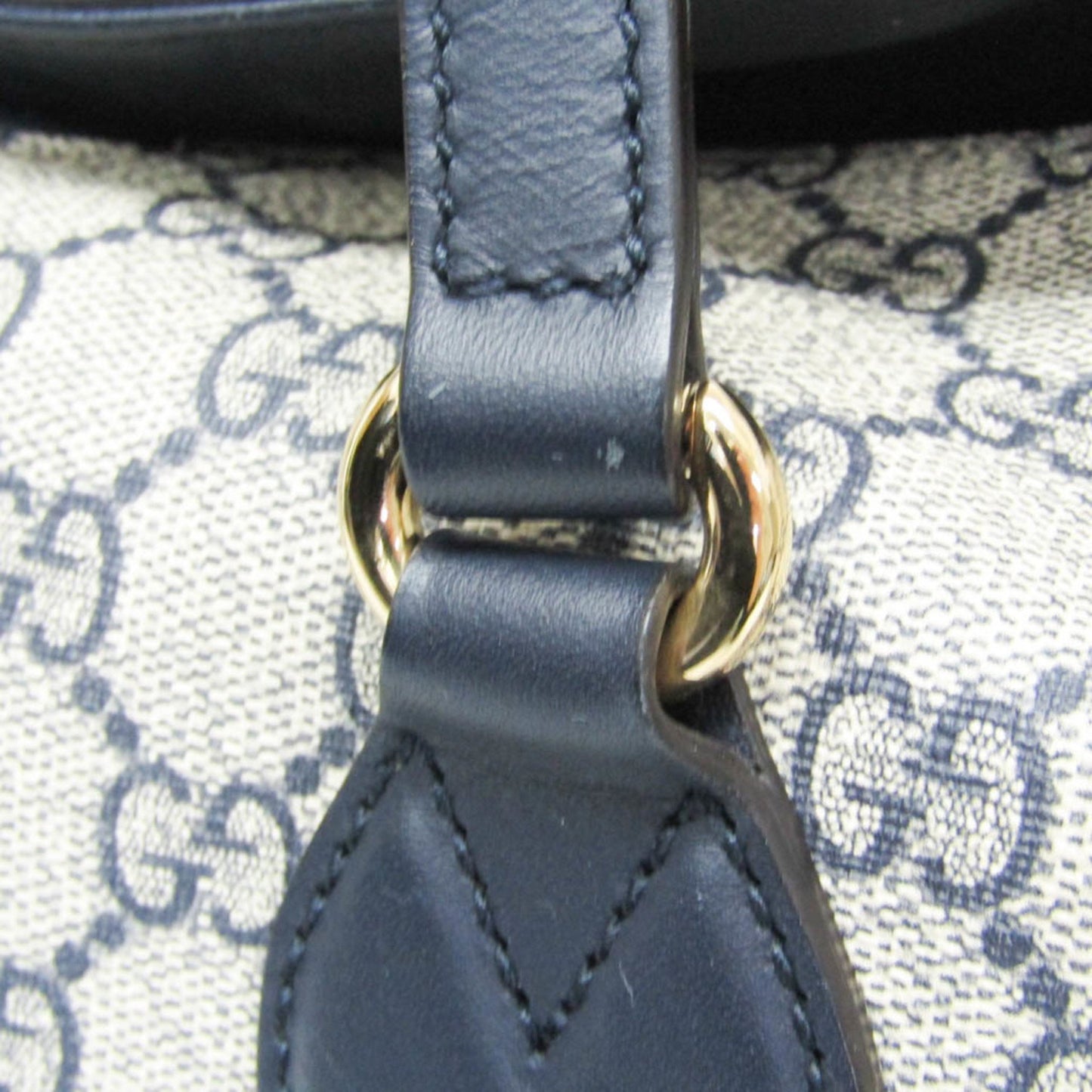 Gucci Coated Canvas Blue Shoulder Bags