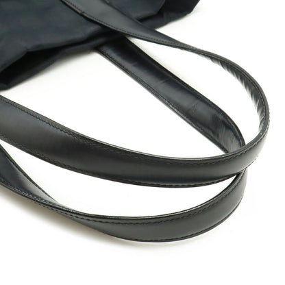 Chanel Woven Fabric Black Shoulder Bags