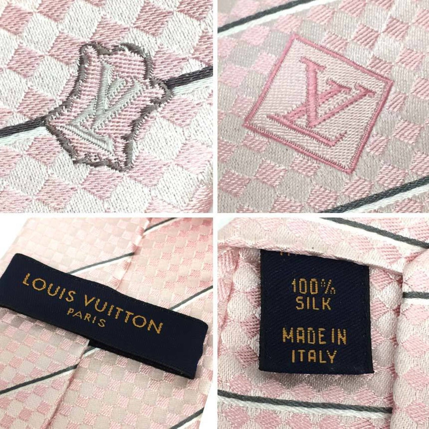 Louis Vuitton Silk Pink Ties