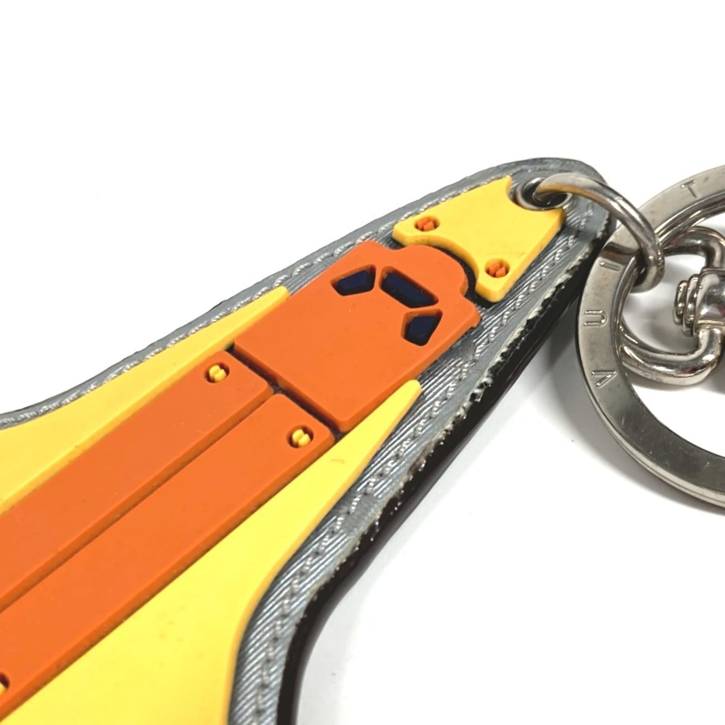 Louis Vuitton Faux Leather Silver Key Rings
