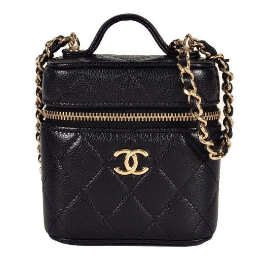 Chanel Calfskin Black Shoulder Bags