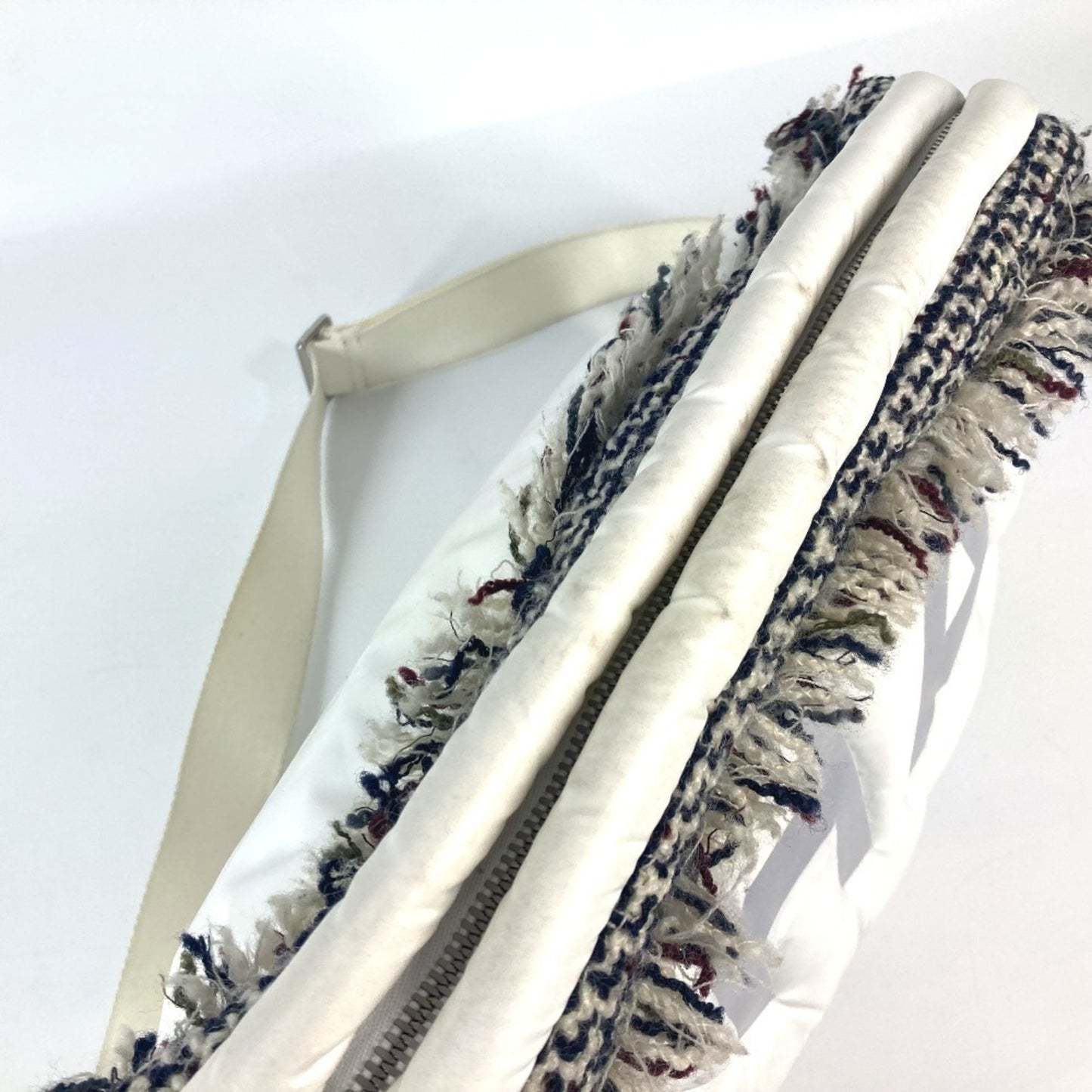 Chanel Nylon White Shoulder Bags