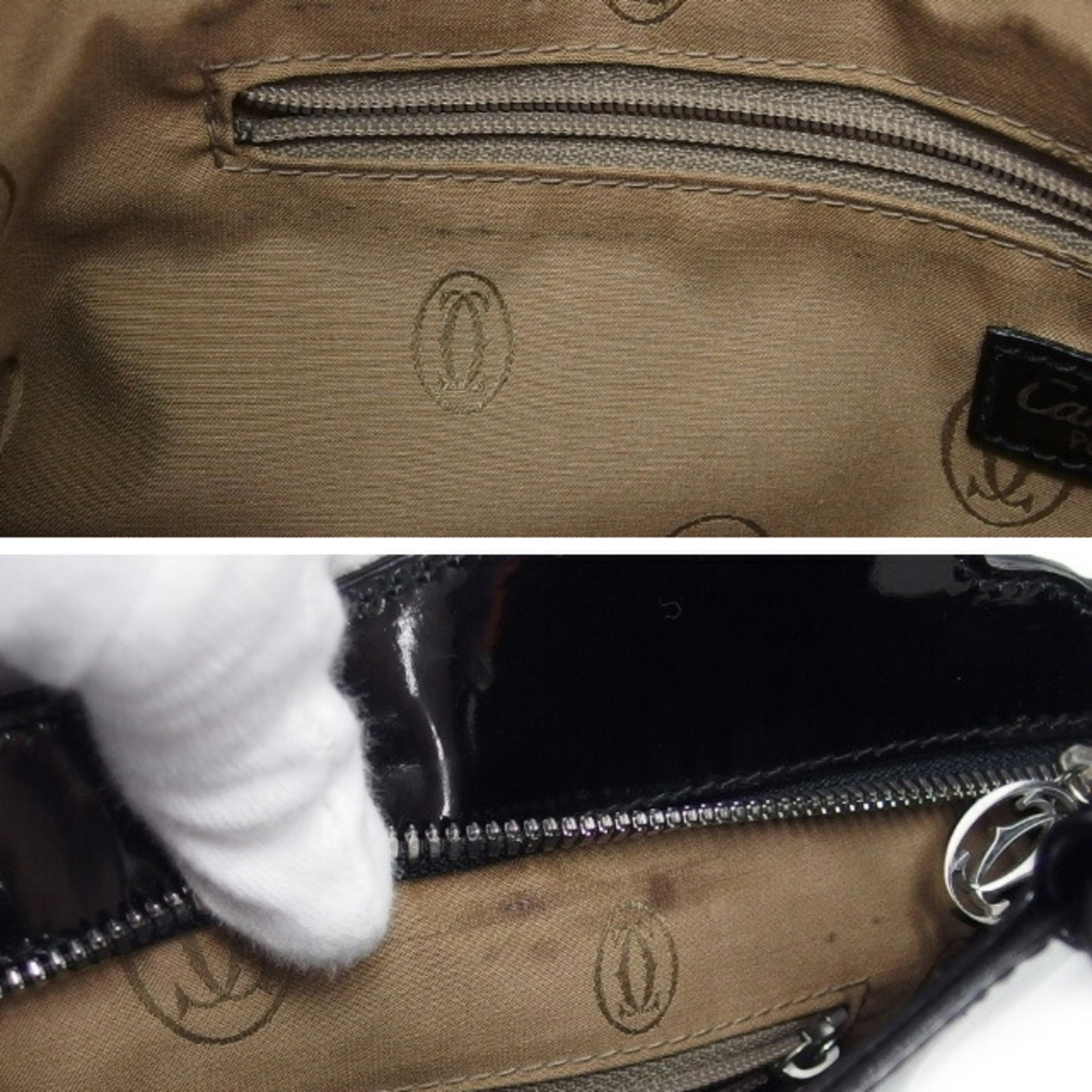 Cartier Patent Black Handbags