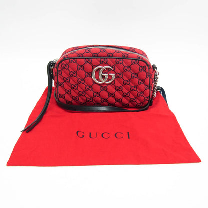 Gucci Woven Fabric Red Shoulder Bags