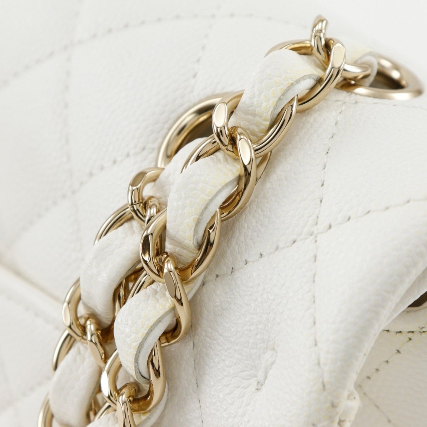 Chanel Calfskin White Shoulder Bags