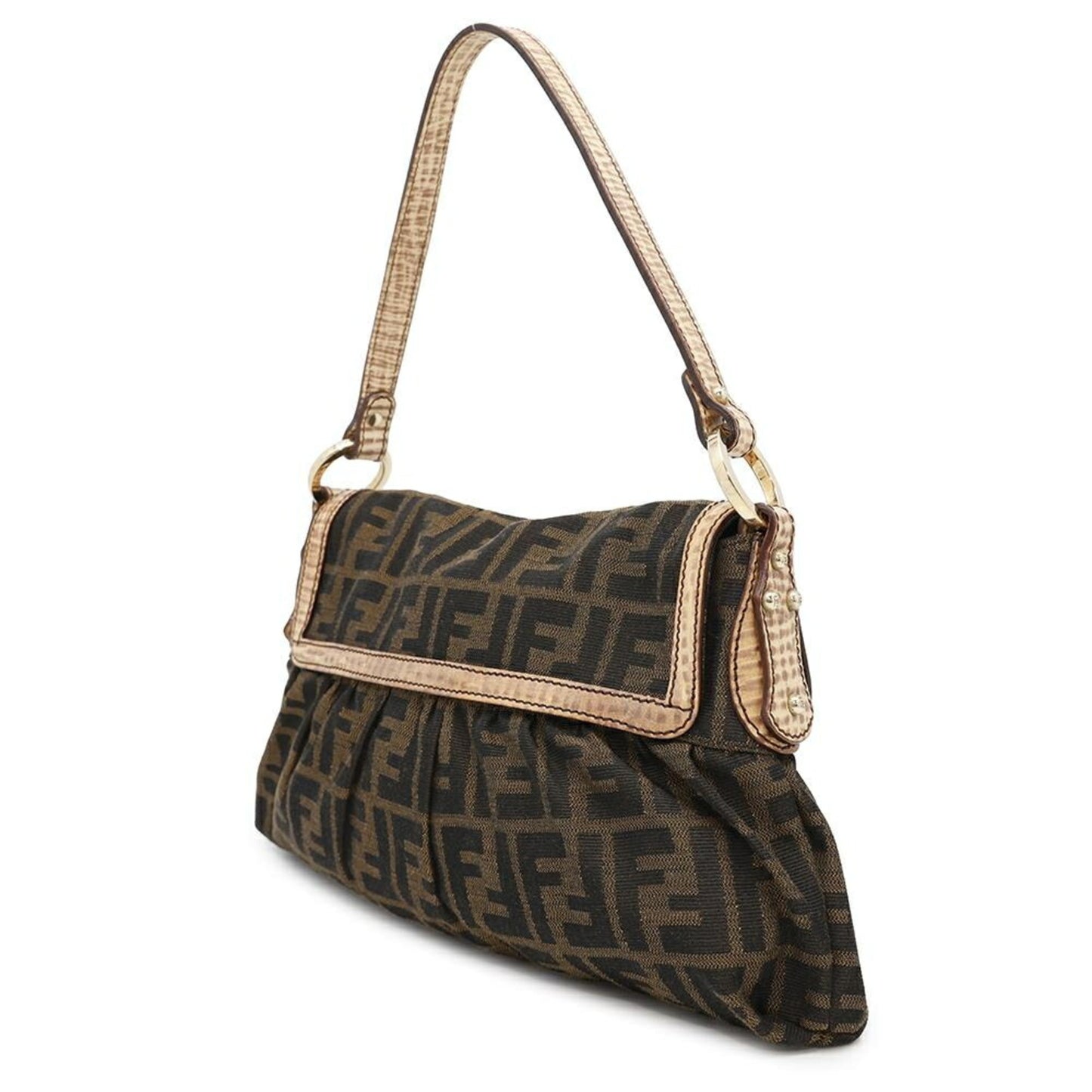 Fendi Canvas Brown Shoulder Bags