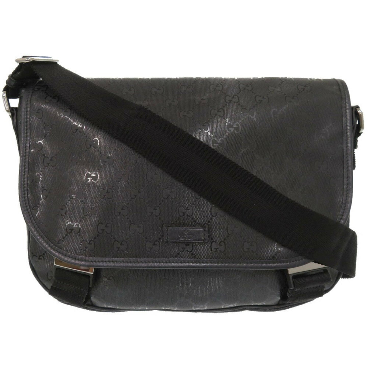 Gucci Coated Canvas Black Shoulder Bags