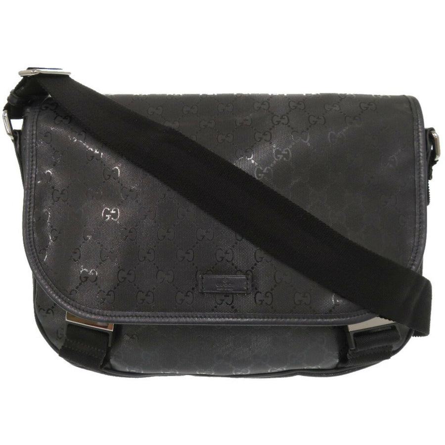 Gucci Coated Canvas Black Shoulder Bags