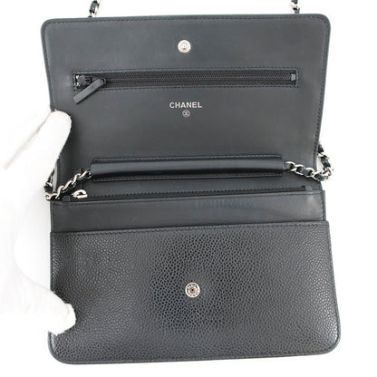 Chanel Calfskin Black Shoulder Bags