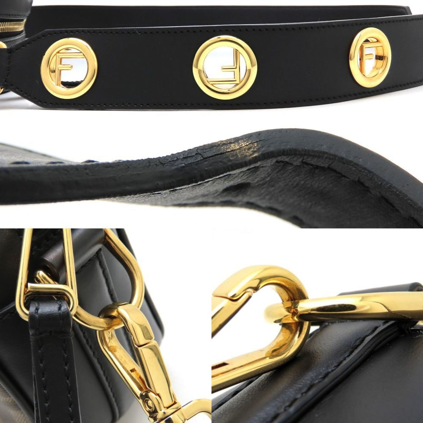 Fendi Coated Canvas Black Shoulder Bags