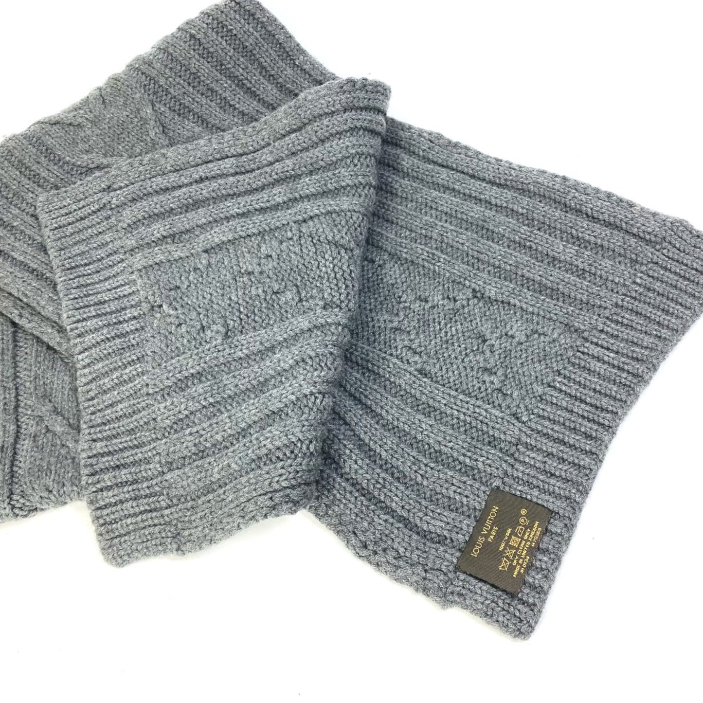 Louis Vuitton Wool Gray Scarves