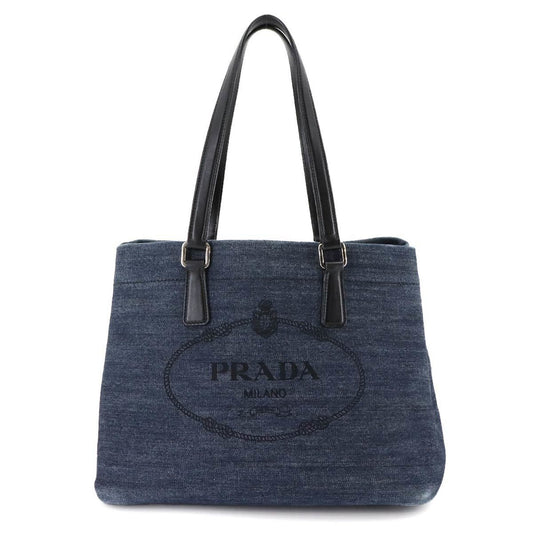 Prada Denim Black Tote Bags