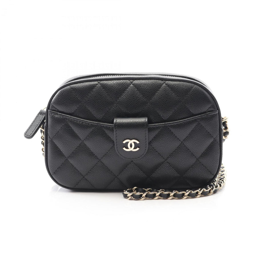 Chanel Calfskin Black Shoulder Bags