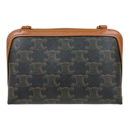 Celine Coated Canvas Brown Shoulder Bags