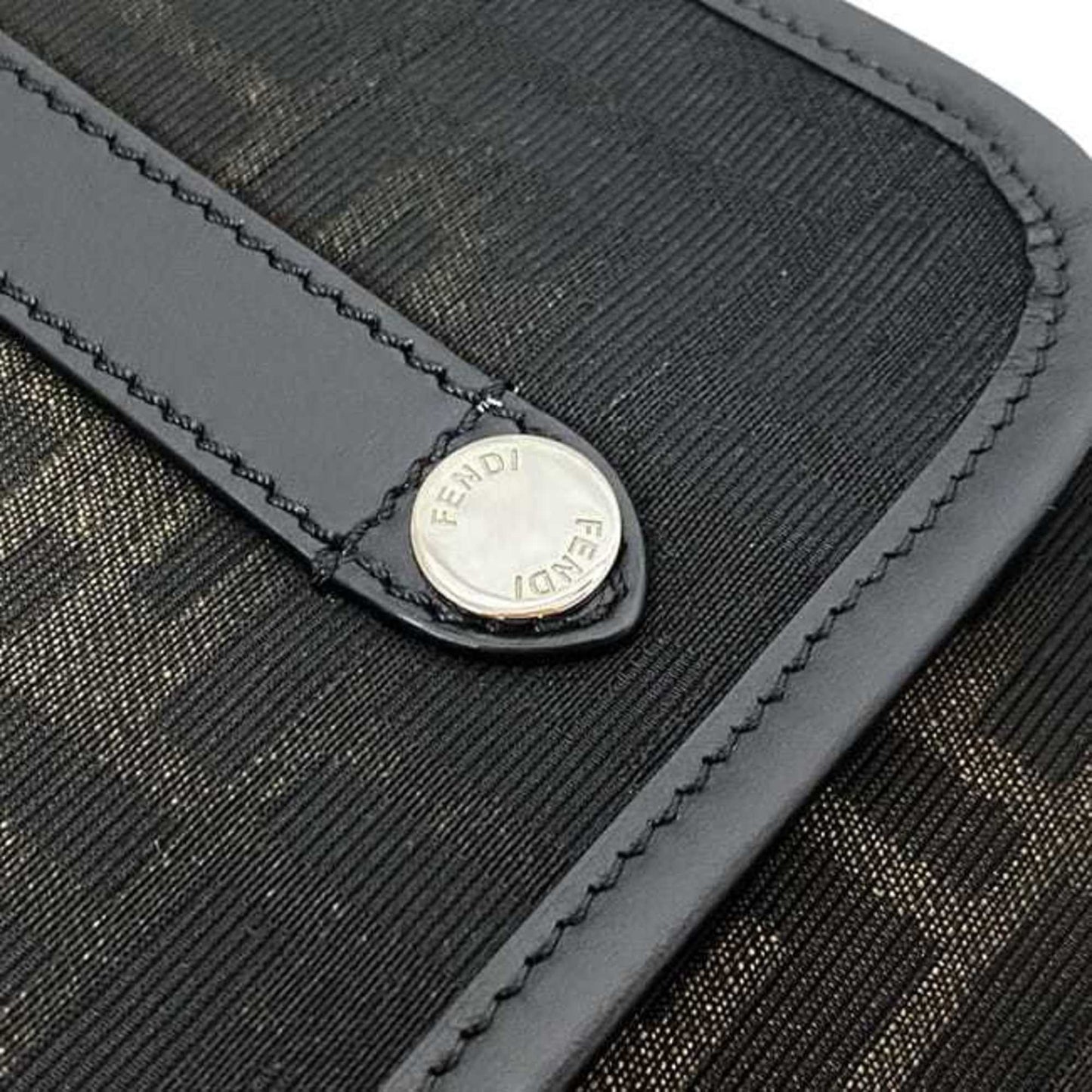 Fendi Canvas Black Shoulder Bags
