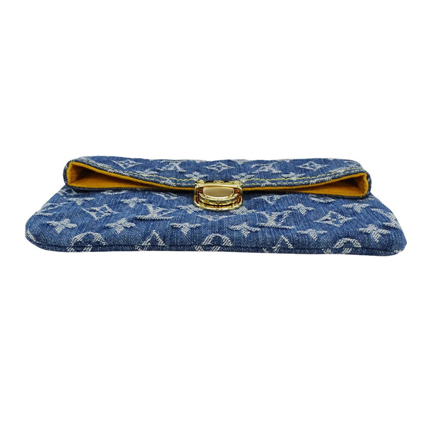 Louis Vuitton Monogram Canvas Blue Clutch Bags