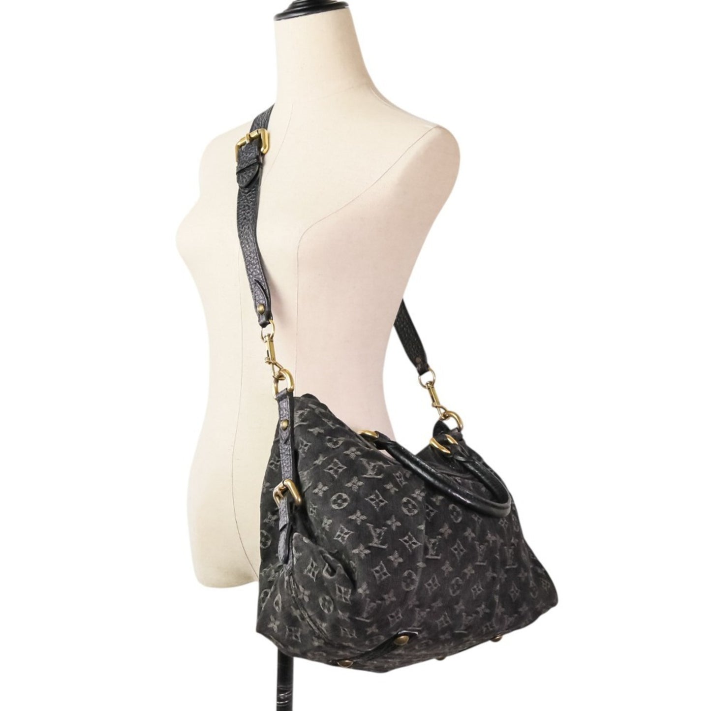 Louis Vuitton Monogram Canvas Black Tote Bags