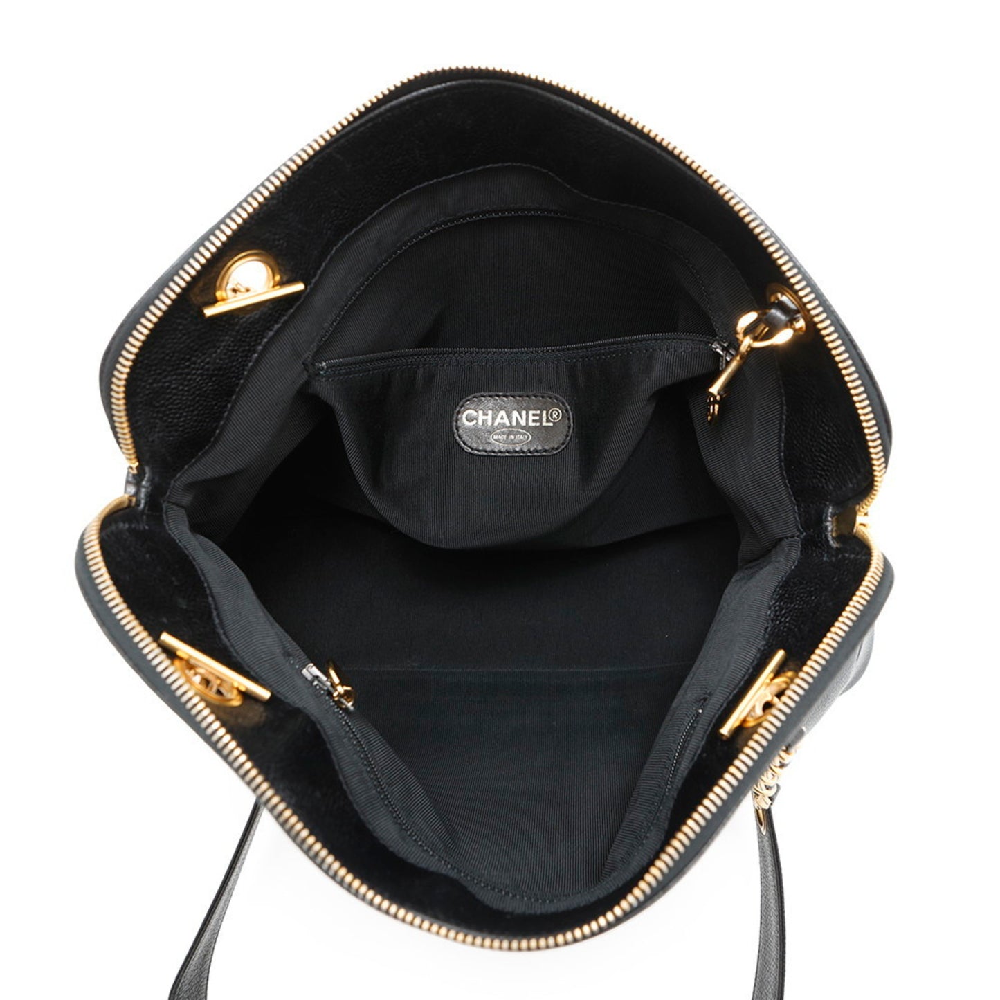 Chanel Calfskin Black Shoulder Bags
