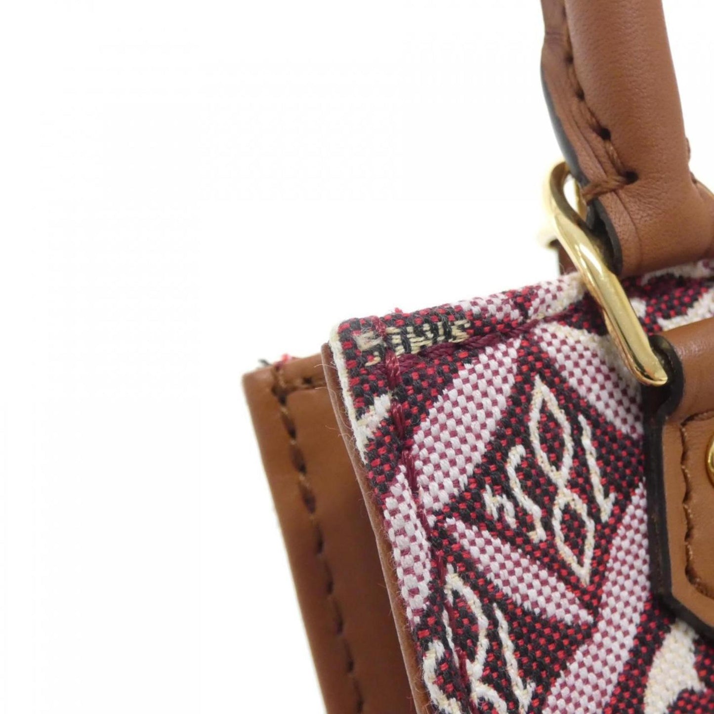 Louis Vuitton Woven Fabric Red Handbags