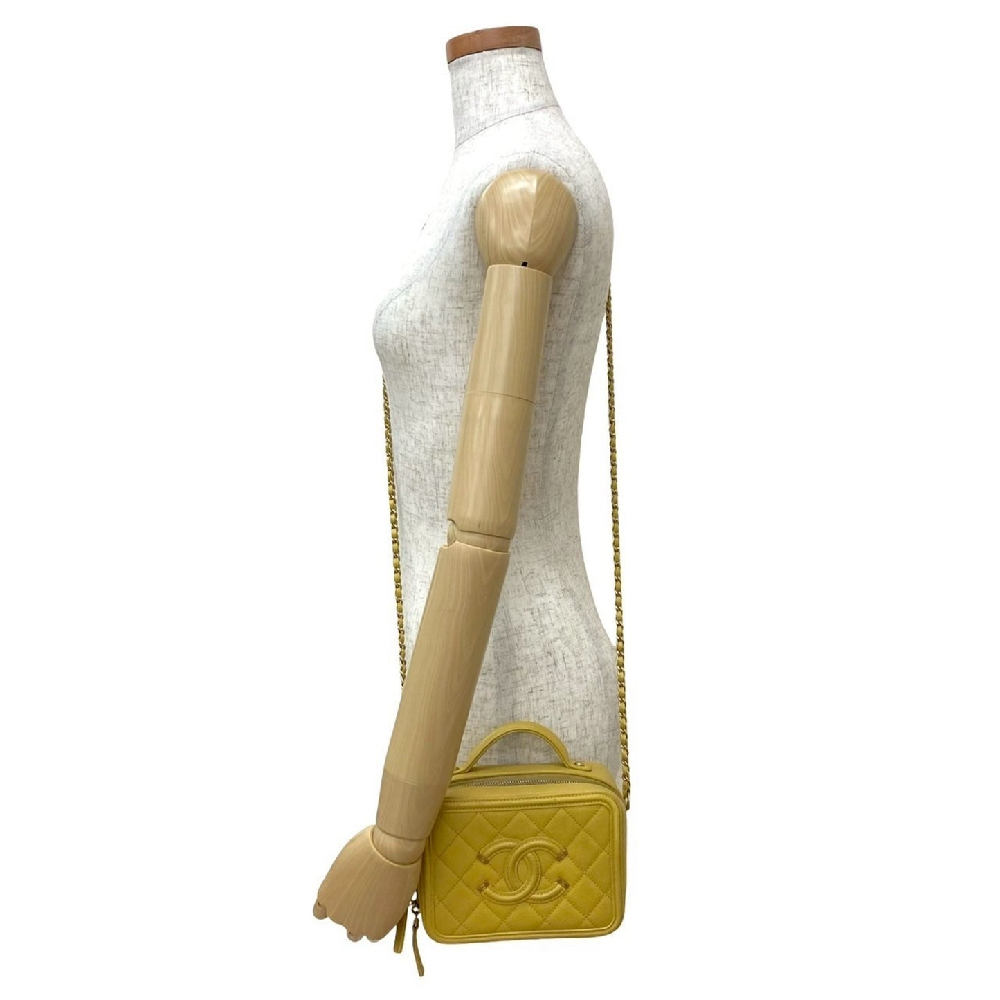 Chanel Calfskin Yellow Shoulder Bags