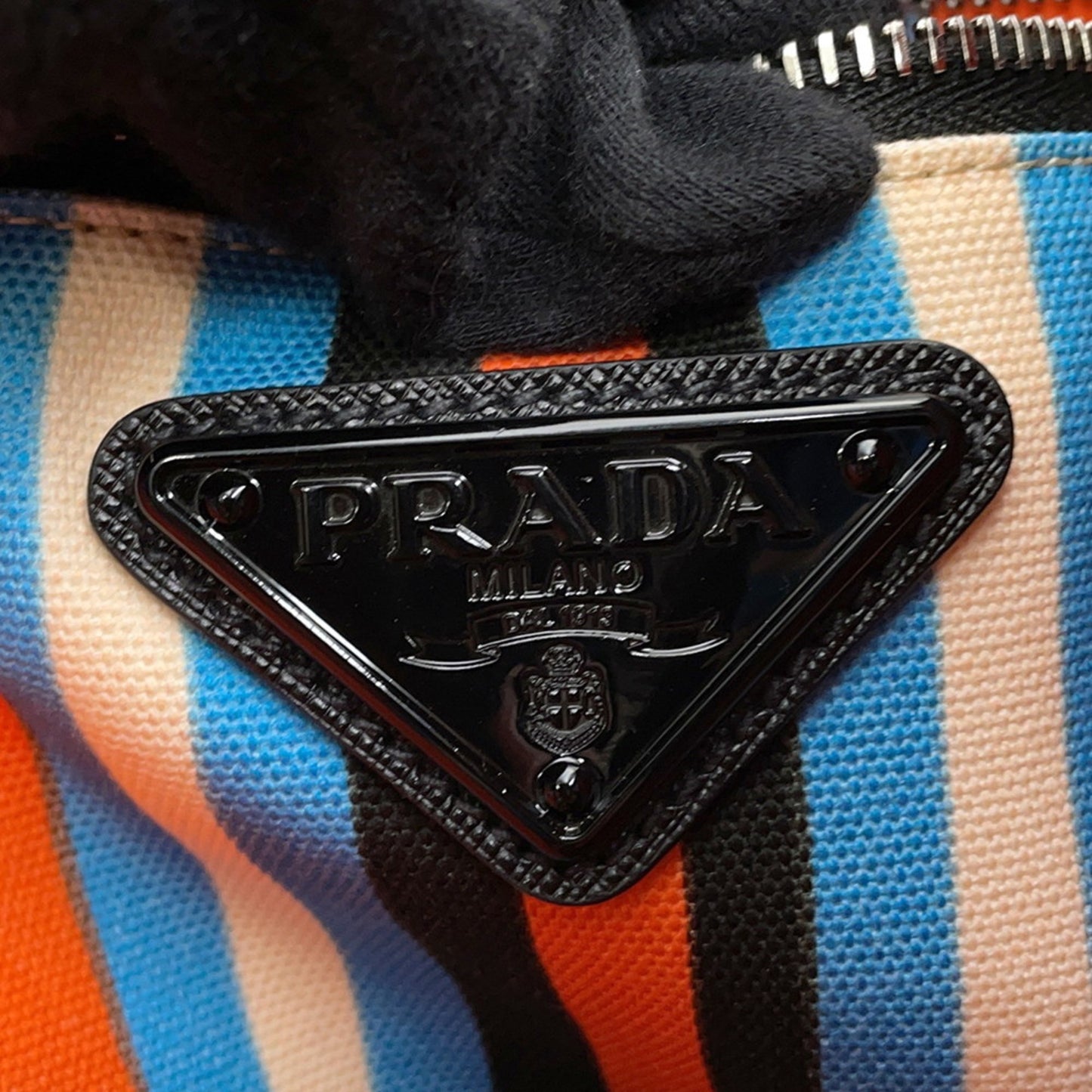 Prada Canvas Blue Shoulder Bags