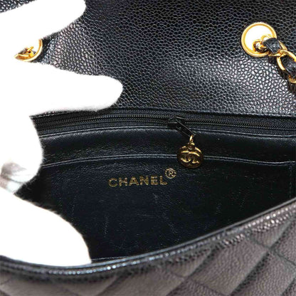Chanel Calfskin Black Shoulder Bags