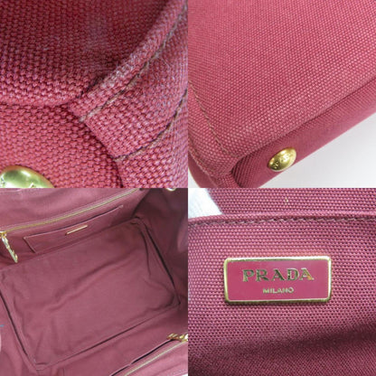 Prada Canvas Red Tote Bags