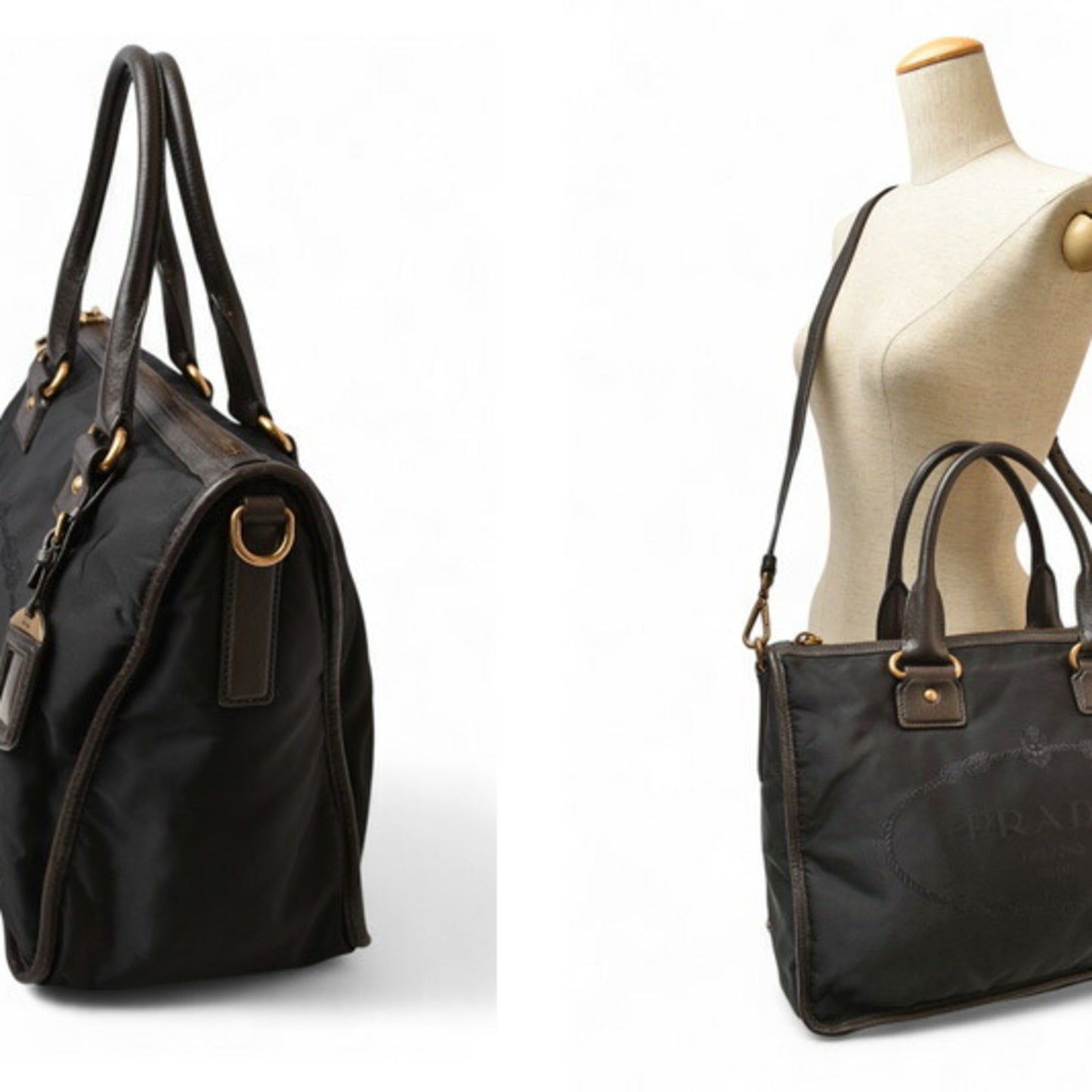 Prada Nylon Black Handbags