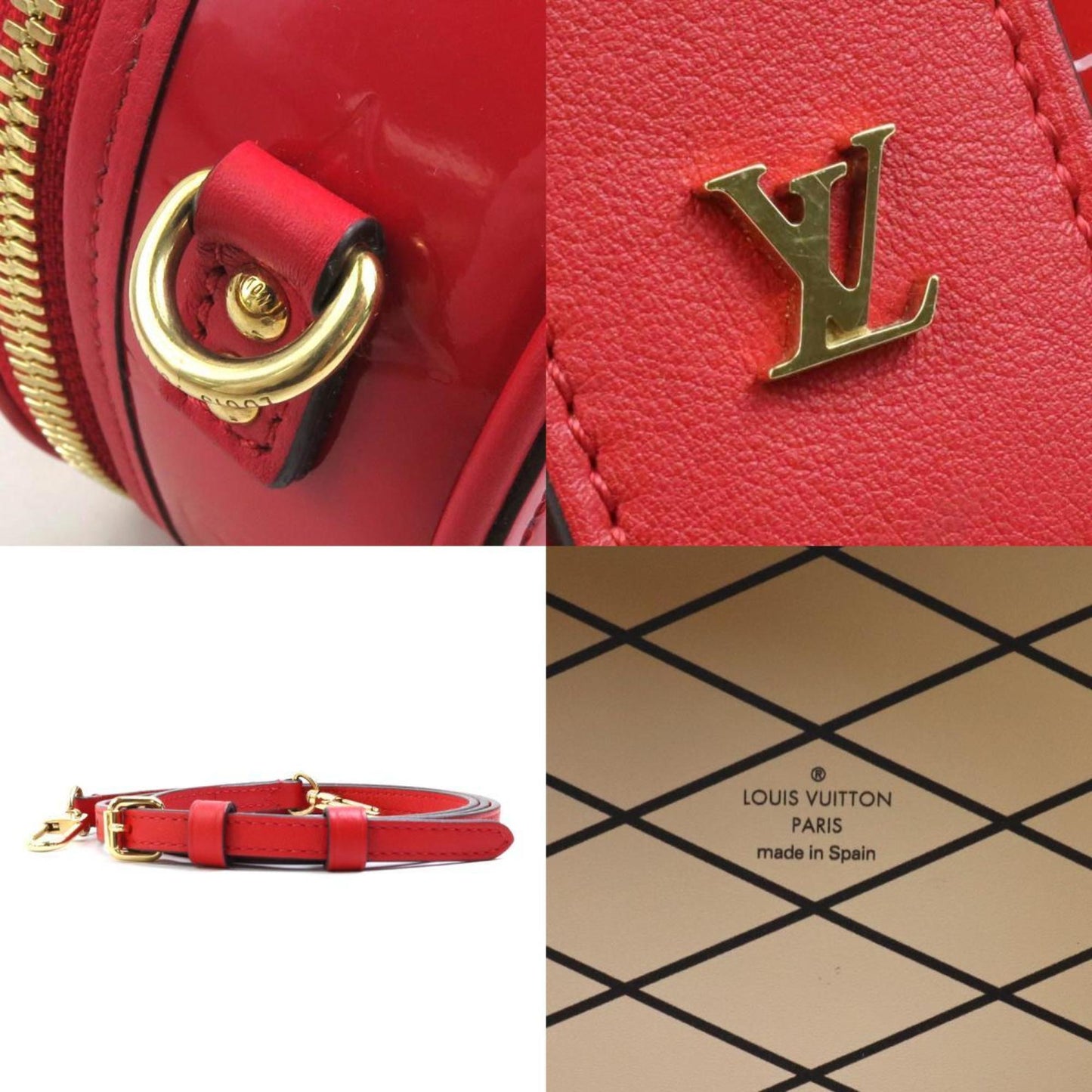 Louis Vuitton Vernis Red Shoulder Bags