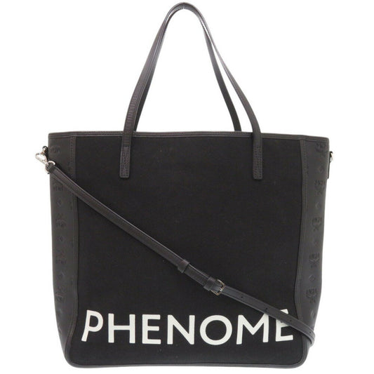 Mcm Canvas Black Tote Bags