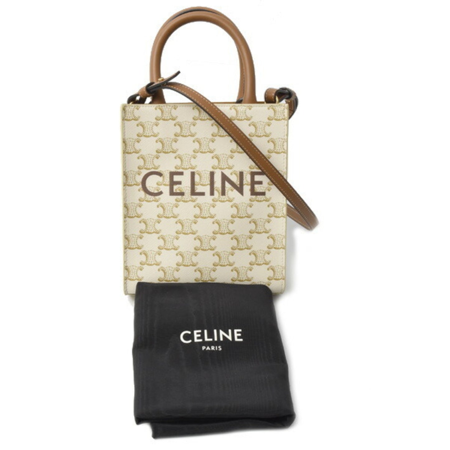 Celine Pvc Brown Handbags