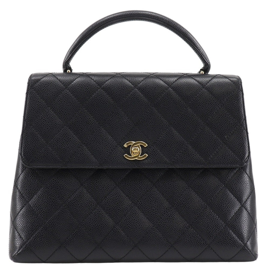 Chanel Calfskin Black Handbags