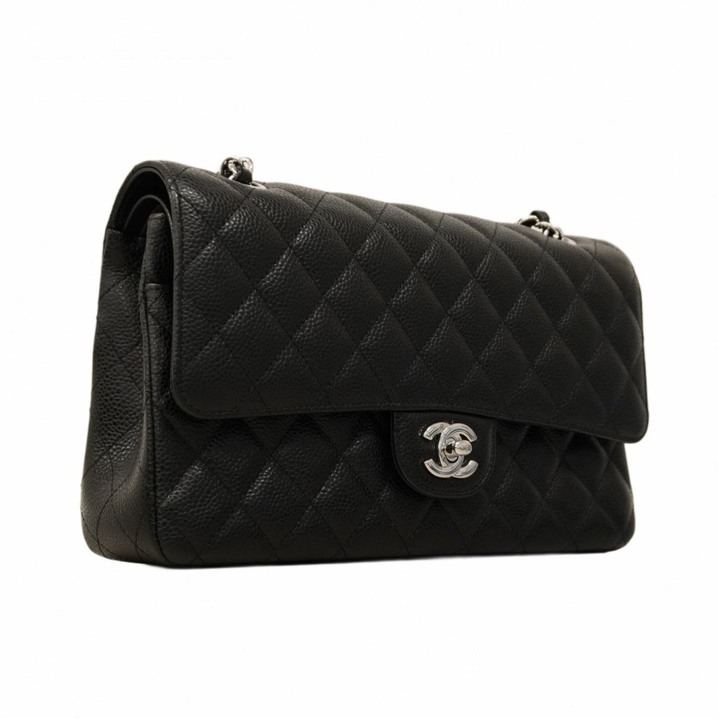 Chanel Calfskin Black Shoulder Bags