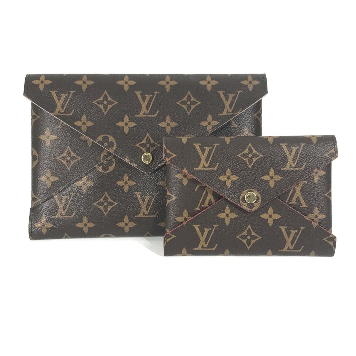 Louis Vuitton Monogram Canvas Brown Clutch Bags